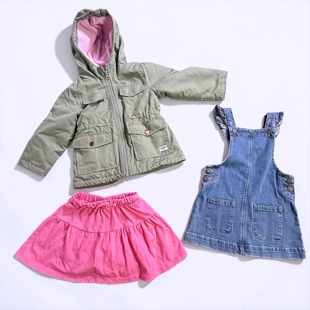 OshKosh Jacket Okie Dokie Denim Jumper Old Navy‎ Skort Bundle Toddler Girls 2T